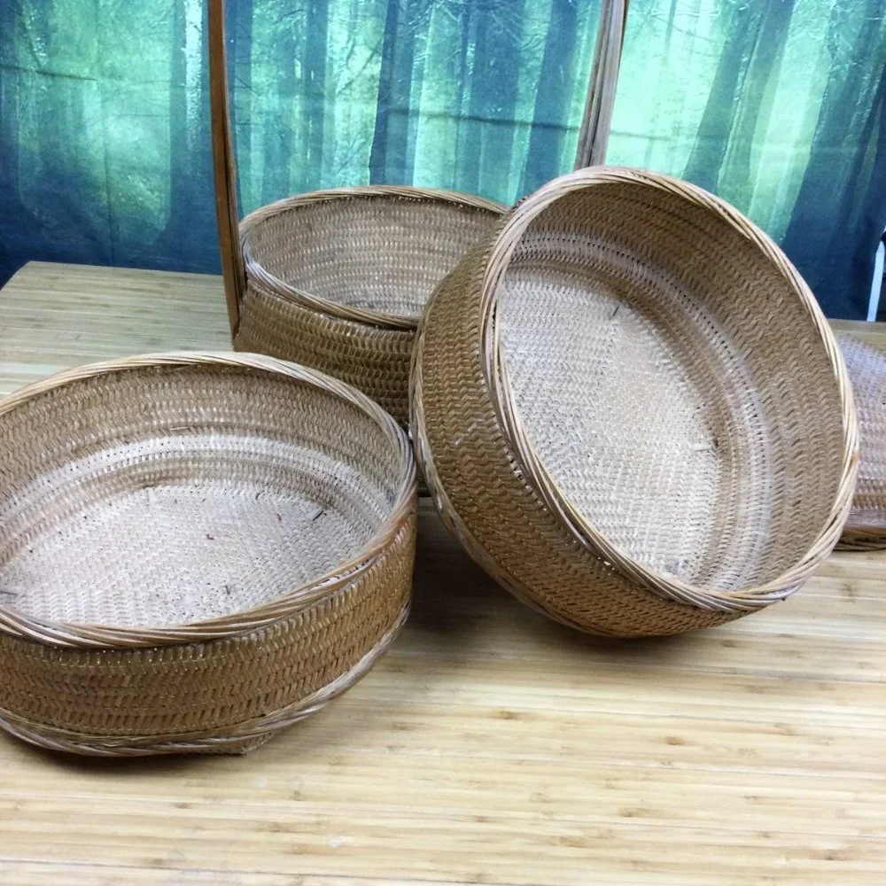 Vintage Chinese Rice Wedding Basket 3 Tier
